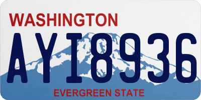 WA license plate AYI8936