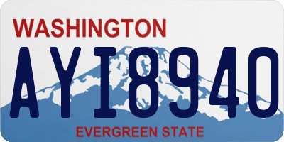 WA license plate AYI8940