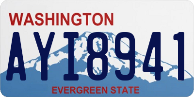 WA license plate AYI8941
