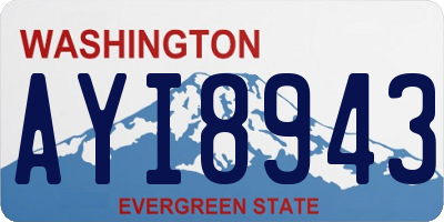 WA license plate AYI8943