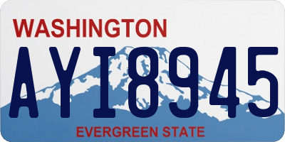 WA license plate AYI8945