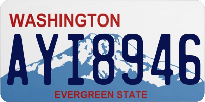 WA license plate AYI8946