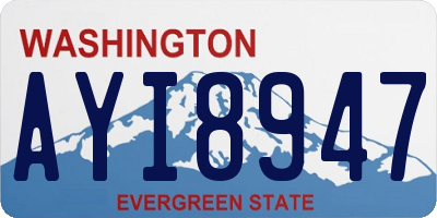 WA license plate AYI8947