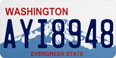 WA license plate AYI8948