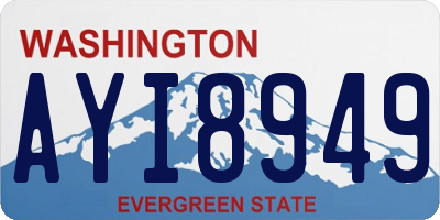WA license plate AYI8949