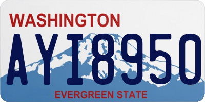 WA license plate AYI8950