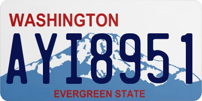 WA license plate AYI8951