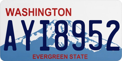 WA license plate AYI8952