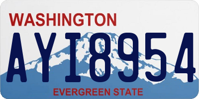 WA license plate AYI8954