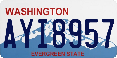 WA license plate AYI8957
