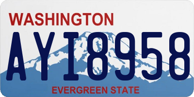 WA license plate AYI8958