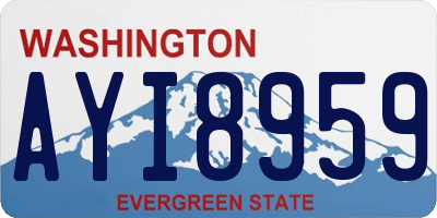WA license plate AYI8959