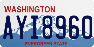 WA license plate AYI8960
