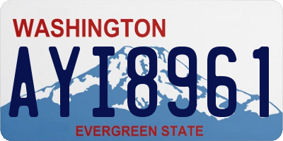 WA license plate AYI8961