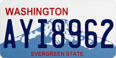WA license plate AYI8962