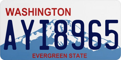 WA license plate AYI8965