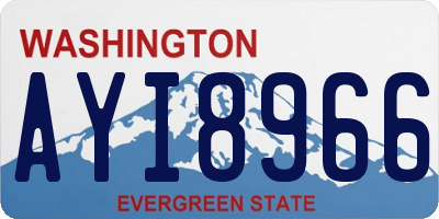 WA license plate AYI8966