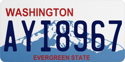 WA license plate AYI8967
