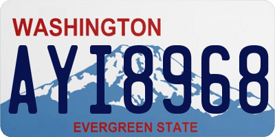 WA license plate AYI8968