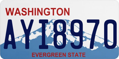WA license plate AYI8970