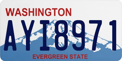 WA license plate AYI8971