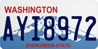 WA license plate AYI8972