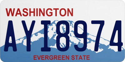 WA license plate AYI8974