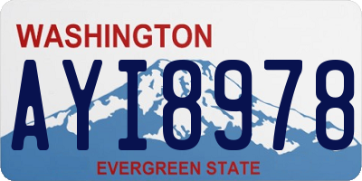 WA license plate AYI8978