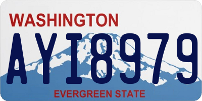 WA license plate AYI8979