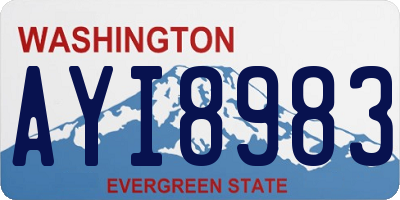 WA license plate AYI8983
