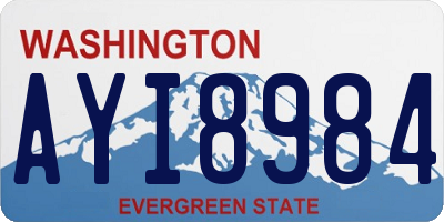 WA license plate AYI8984