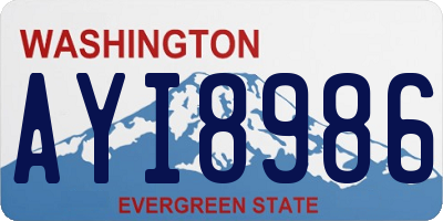 WA license plate AYI8986