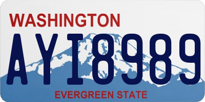 WA license plate AYI8989