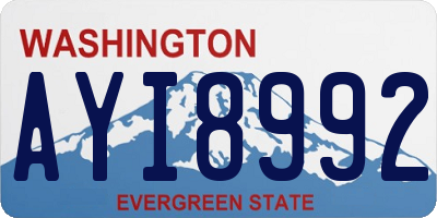 WA license plate AYI8992