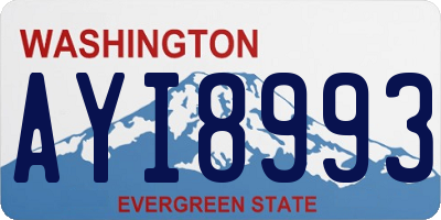 WA license plate AYI8993