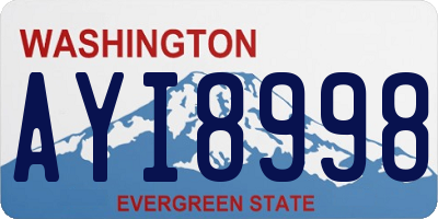 WA license plate AYI8998