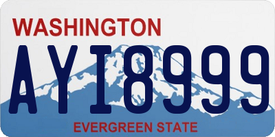 WA license plate AYI8999