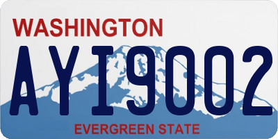 WA license plate AYI9002