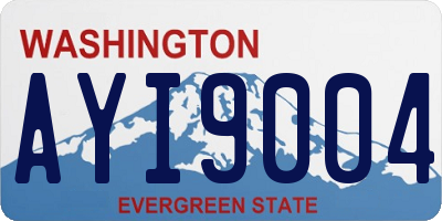 WA license plate AYI9004