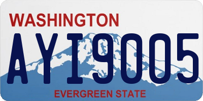 WA license plate AYI9005