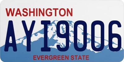 WA license plate AYI9006