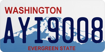 WA license plate AYI9008