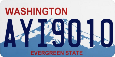 WA license plate AYI9010