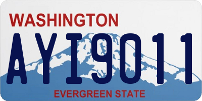 WA license plate AYI9011