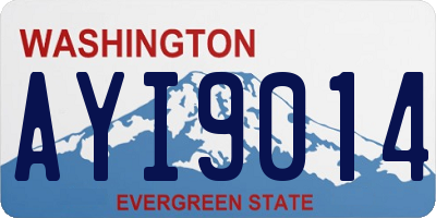 WA license plate AYI9014