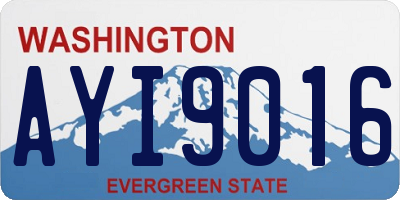WA license plate AYI9016