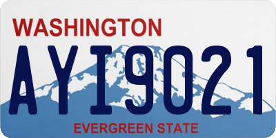 WA license plate AYI9021