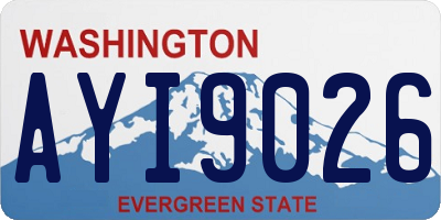 WA license plate AYI9026
