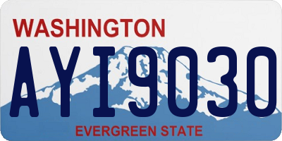 WA license plate AYI9030