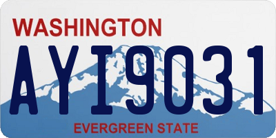 WA license plate AYI9031